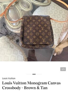 Louis Vuitton Monogram Crossbody Bag - Brown Monogram & Tan Trim